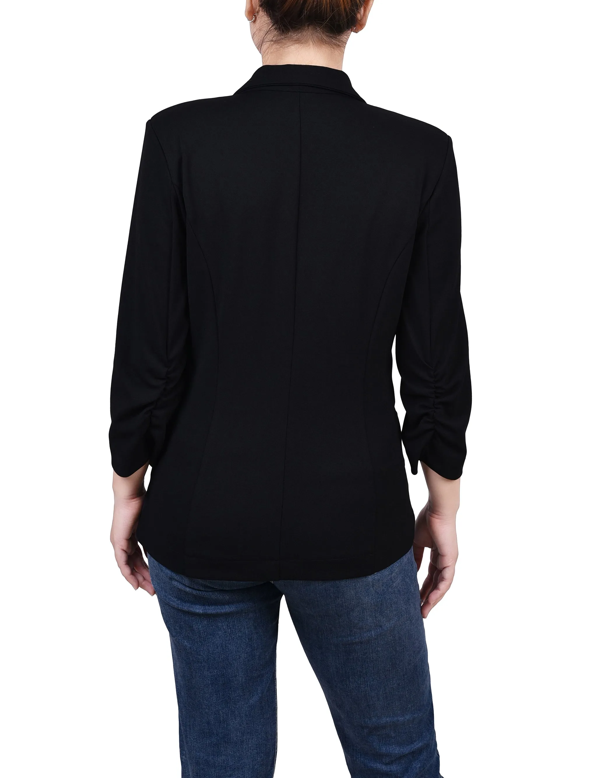 3/4 Sleeve Scuba Crepe Jacket