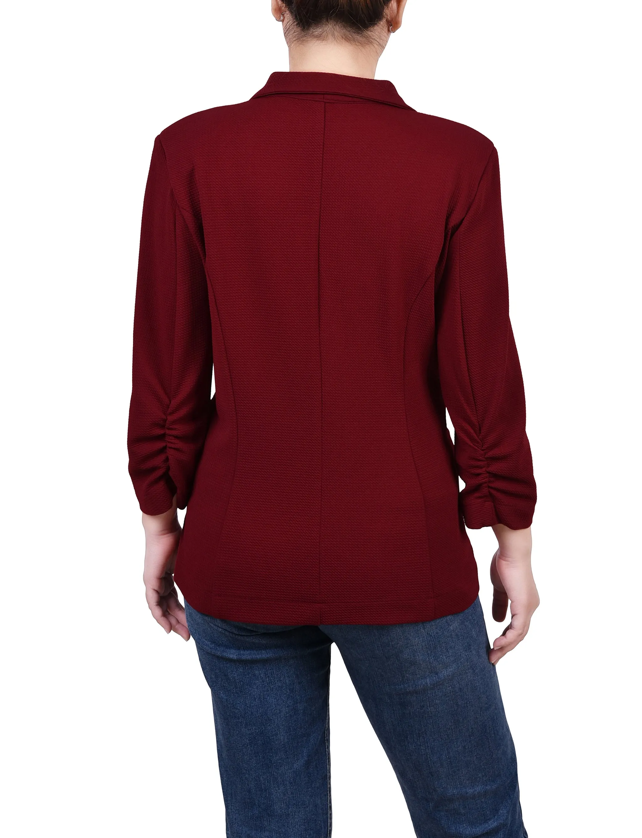 3/4 Sleeve Scuba Crepe Jacket