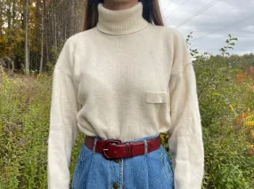 80s Ultra Soft Cozy Cream Turtleneck - M/L