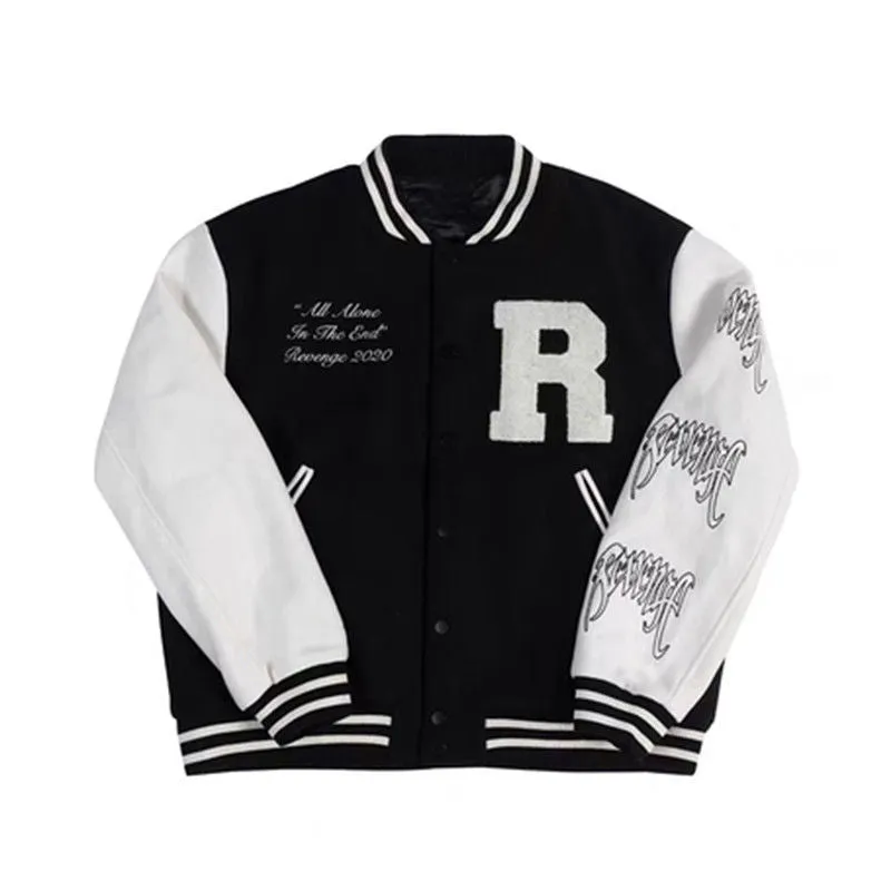 Alaska Varsity Jacket Stitching Baseball Uniform Men's and Women's Retro Jacket Spring Loose