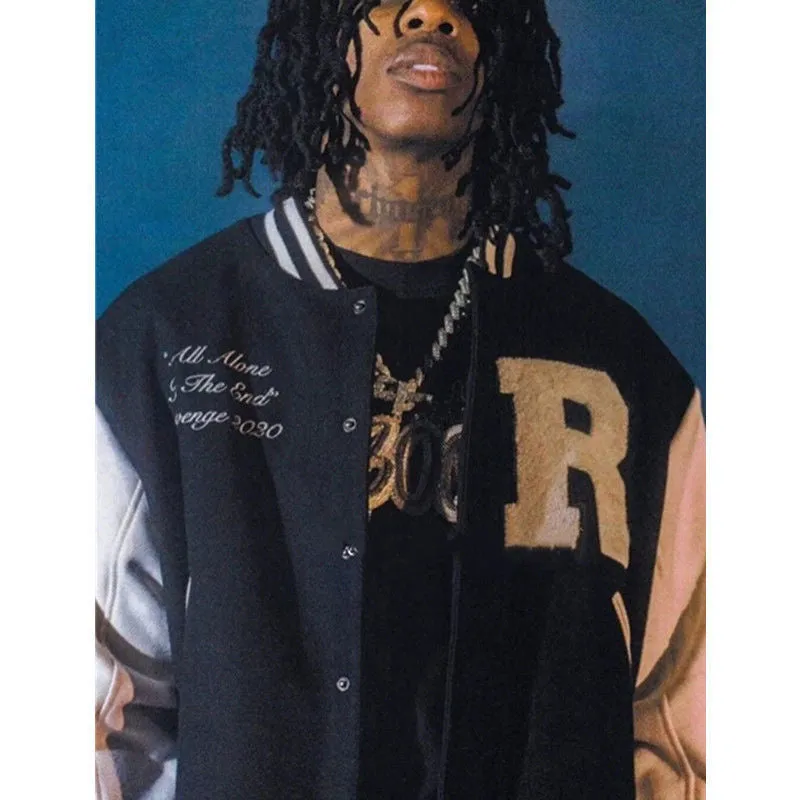 Alaska Varsity Jacket Stitching Baseball Uniform Men's and Women's Retro Jacket Spring Loose