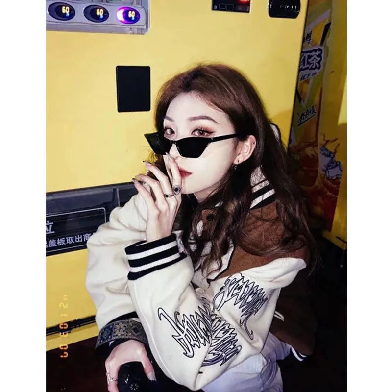 Alaska Varsity Jacket Stitching Baseball Uniform Men's and Women's Retro Jacket Spring Loose