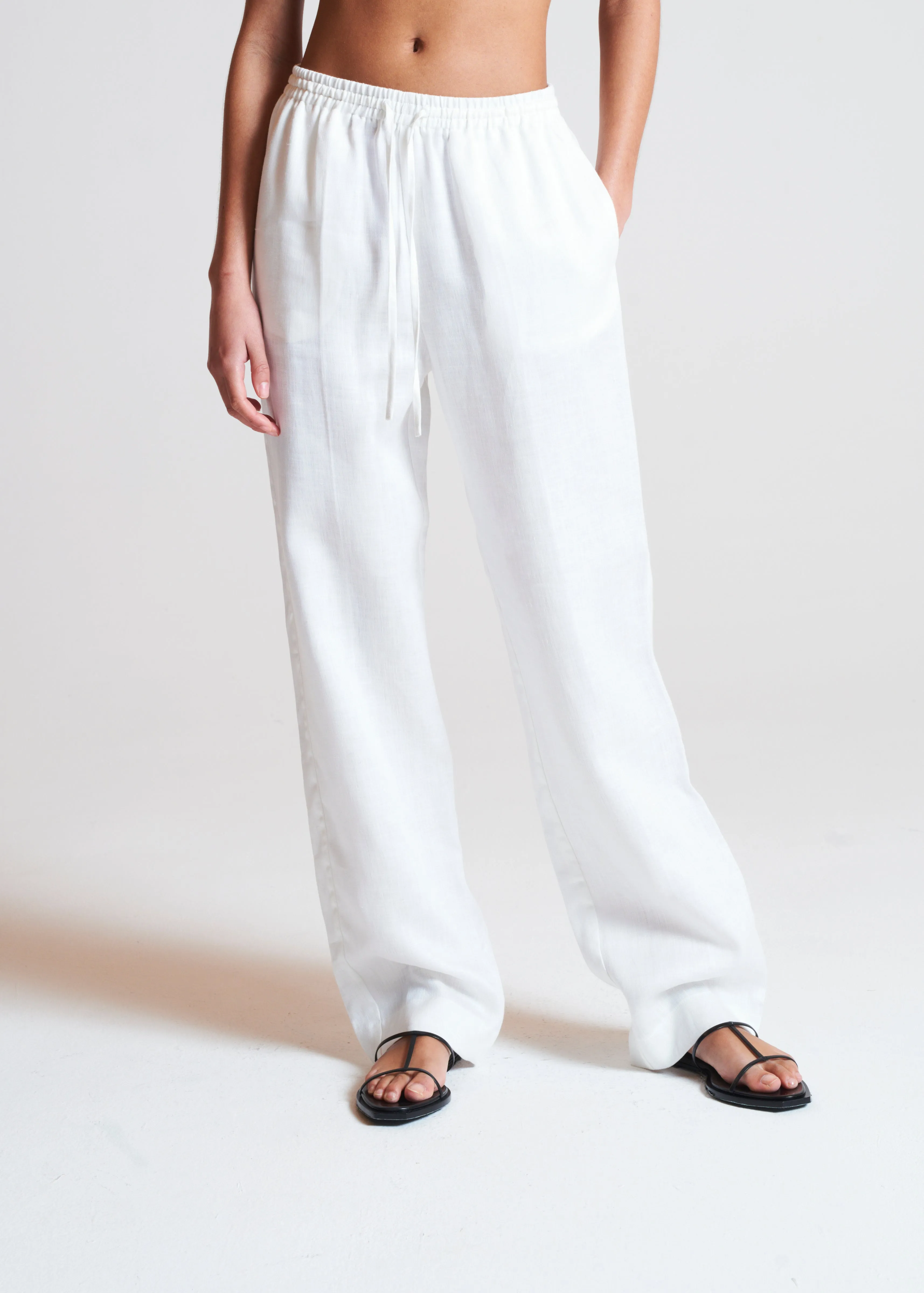 Aurelia Trouser White Heavy Linen