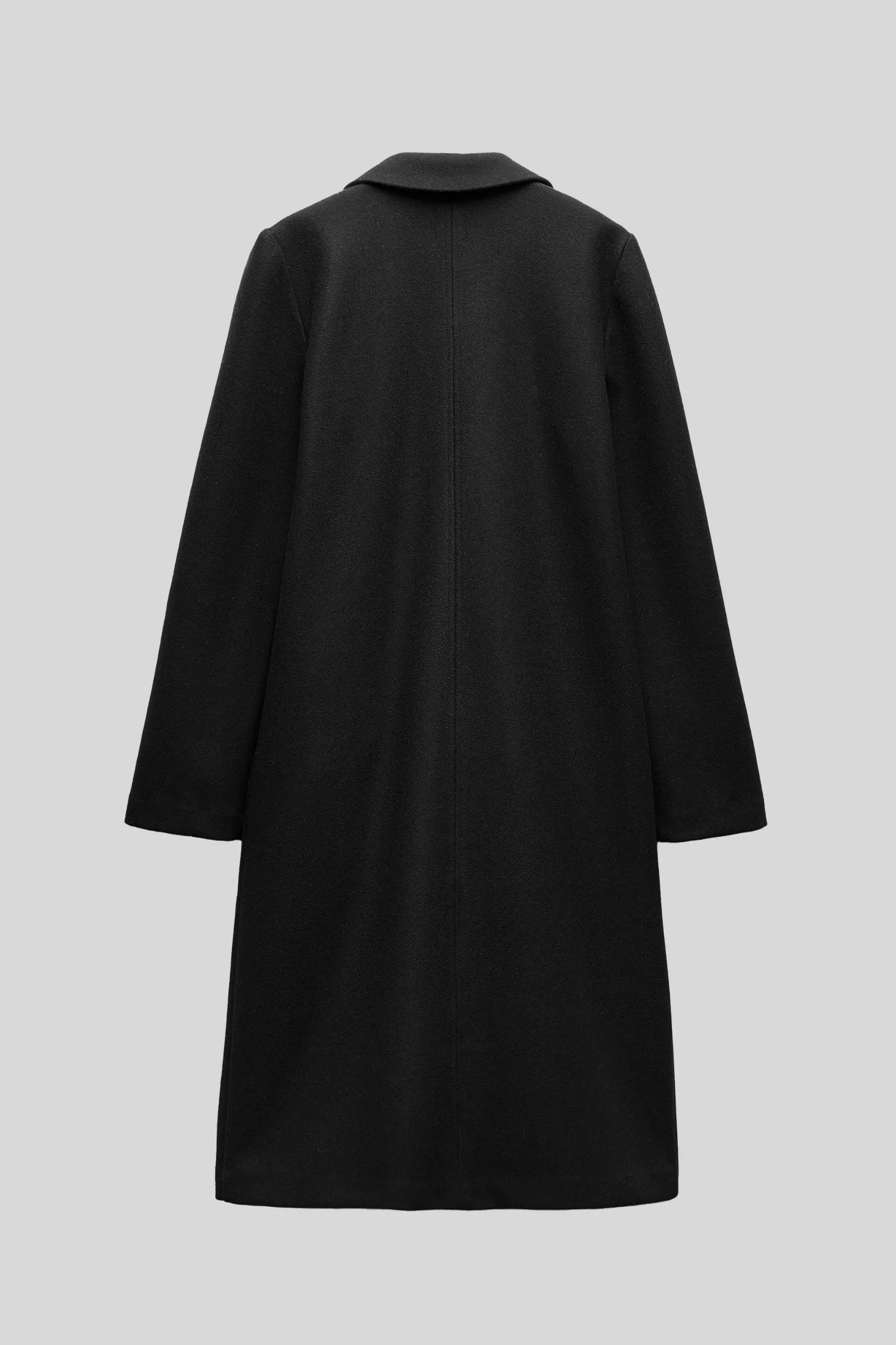 Black - Wool Blend Long Coat