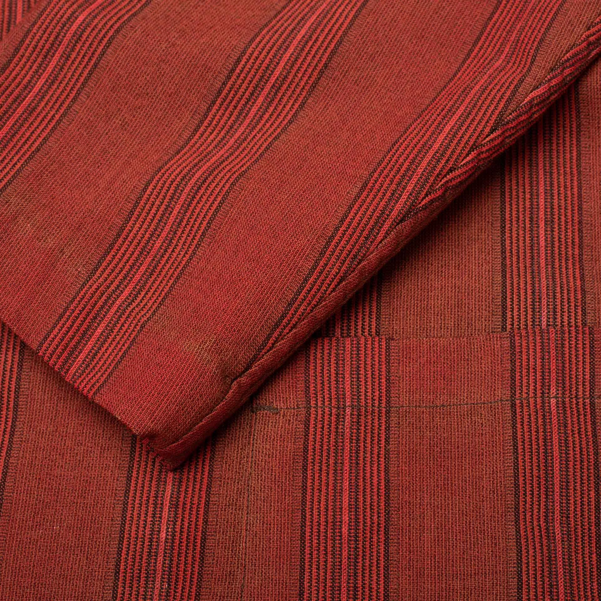 BOGLIOLI Galleria Red Striped Wool-Silk-Linen Unconstructed Jacket 50 NEW US 40