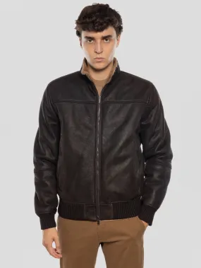 Bomber in Montone Estensi Marrone