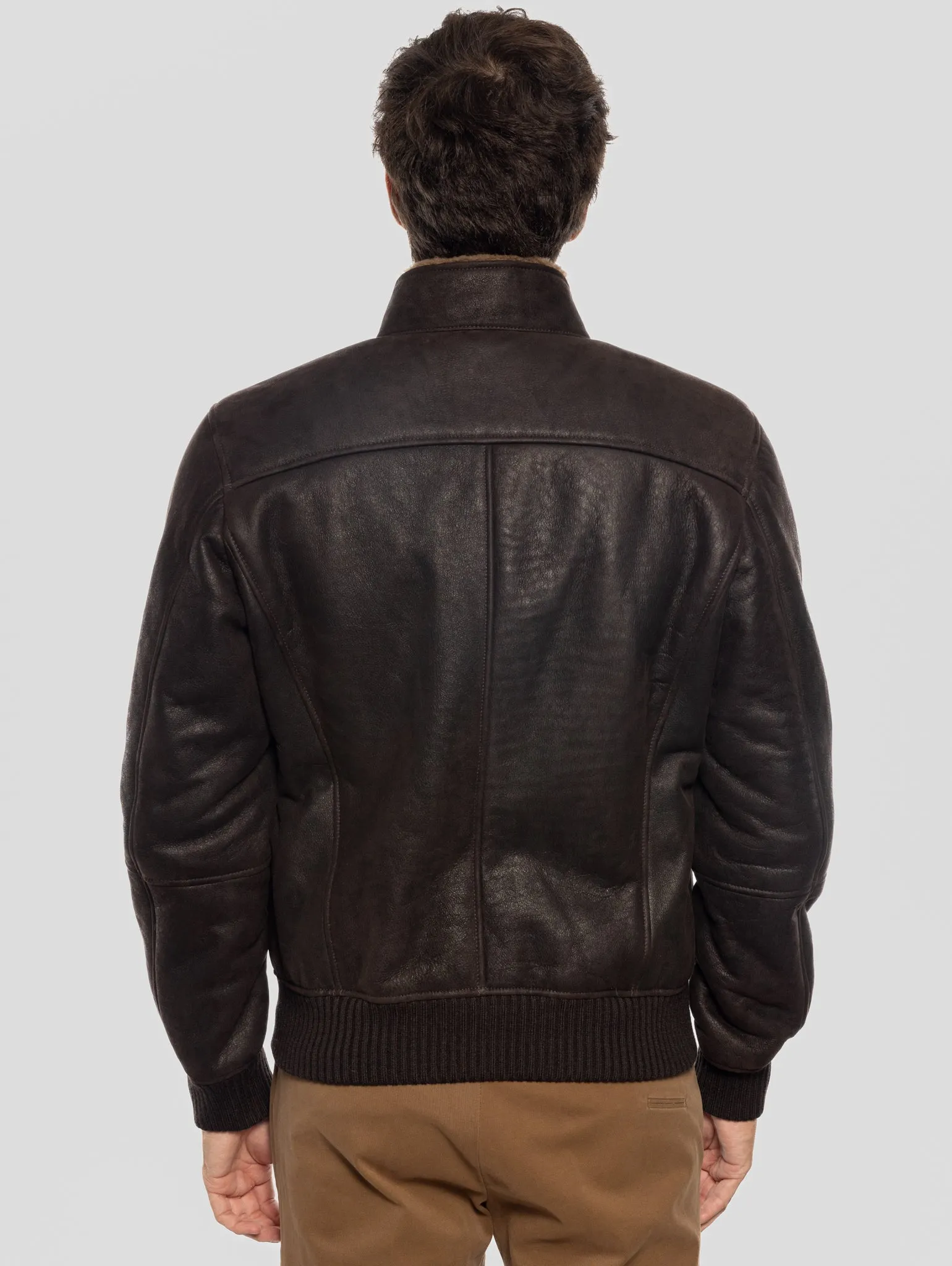 Bomber in Montone Estensi Marrone