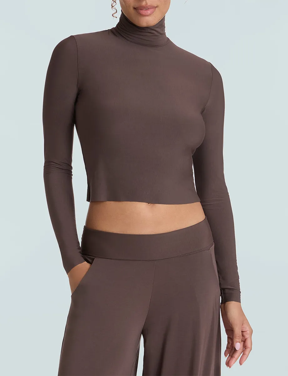 Butter Long Sleeve Cropped Turtleneck