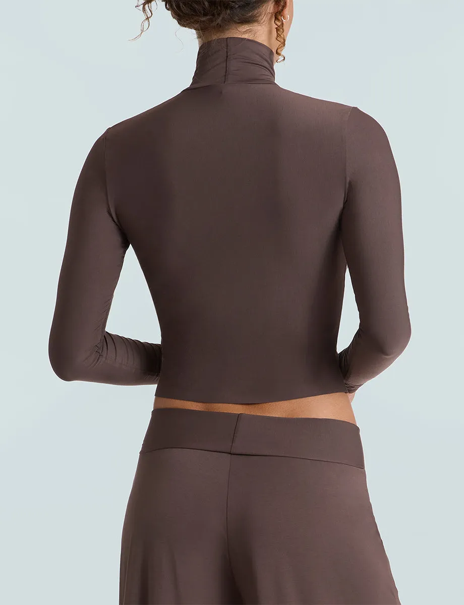 Butter Long Sleeve Cropped Turtleneck