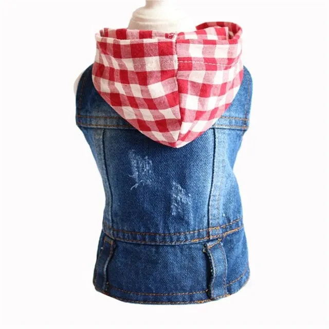 Cat Dog Clothes Denim jacket