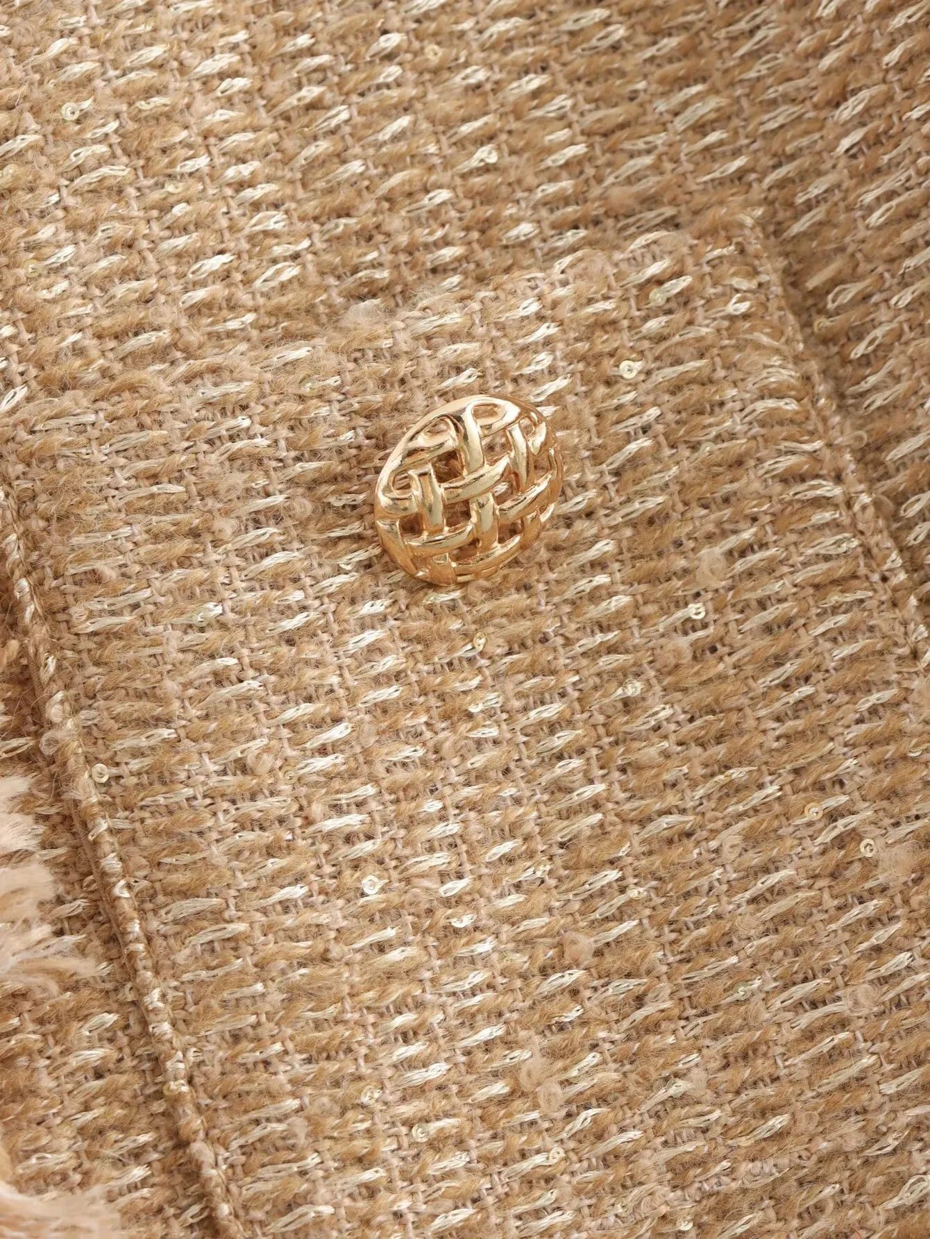 Chic tweed blazer jacket