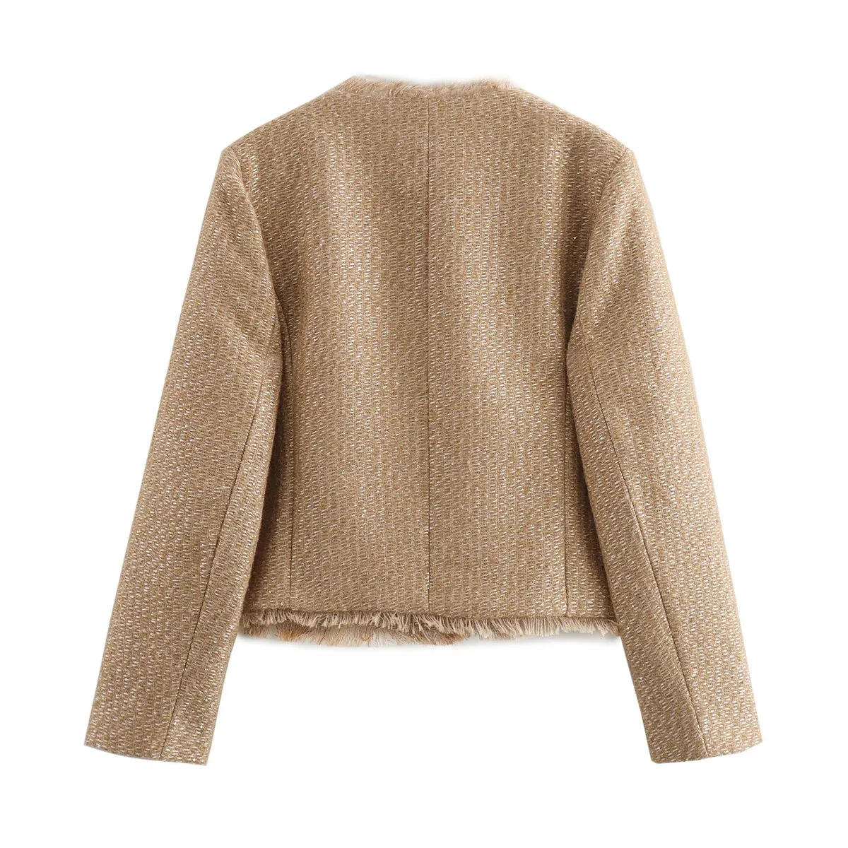 Chic tweed blazer jacket