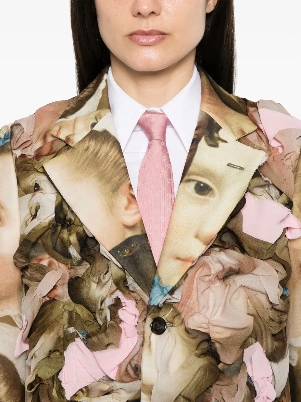 Face Print Chiffon Jacket