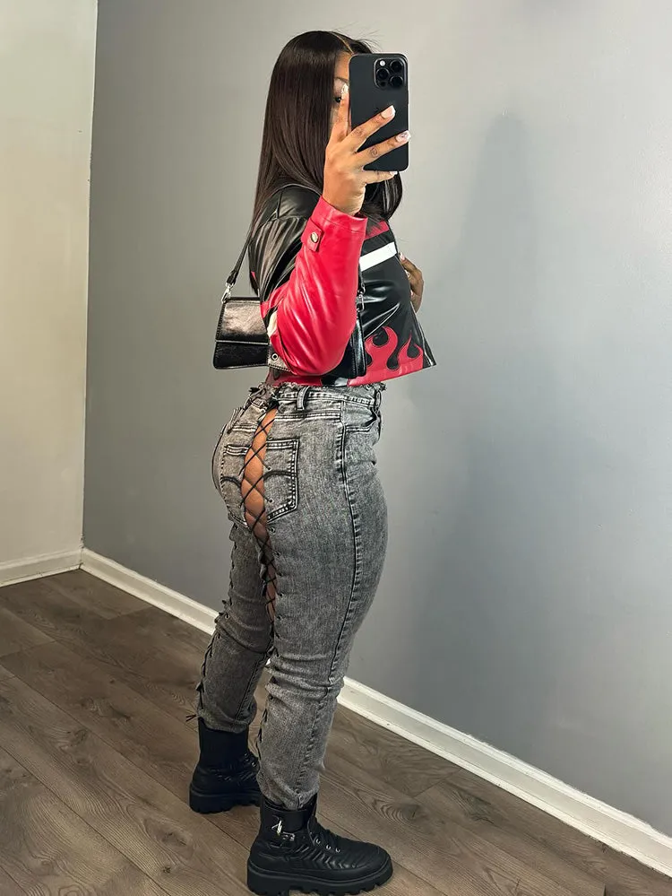Flame Leather Jacket