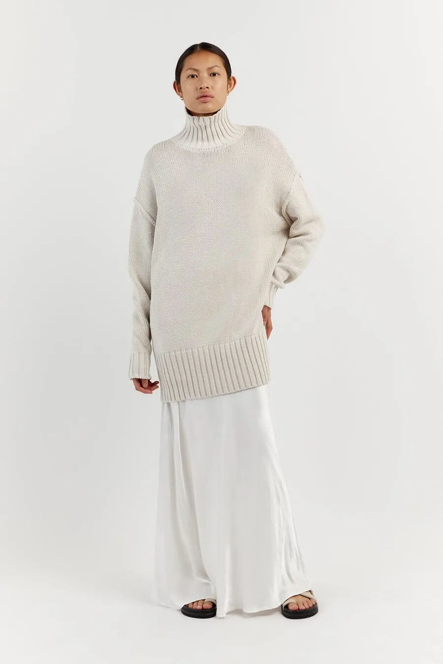 HARLOW STONE KNIT JUMPER