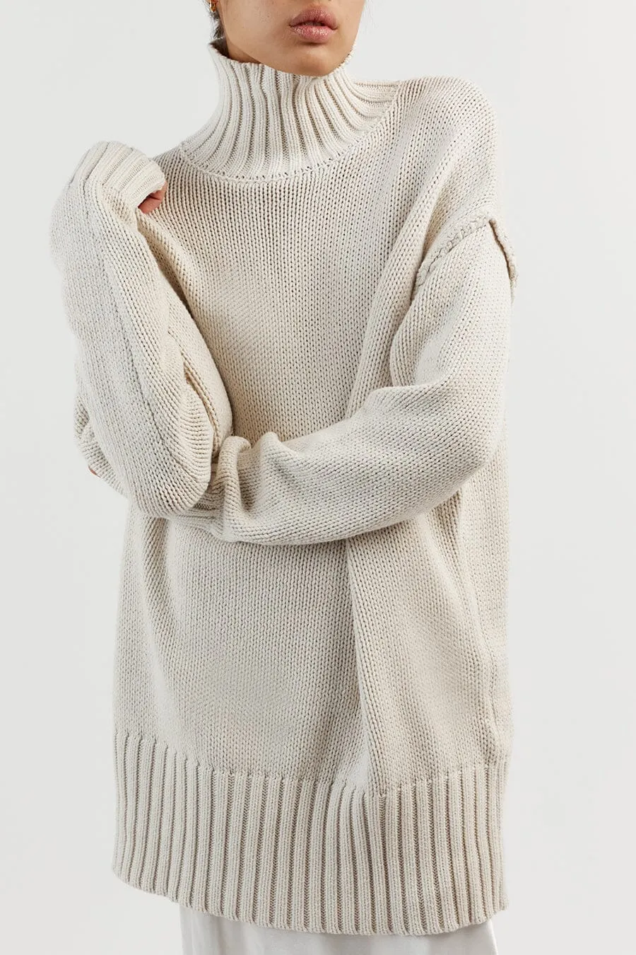 HARLOW STONE KNIT JUMPER
