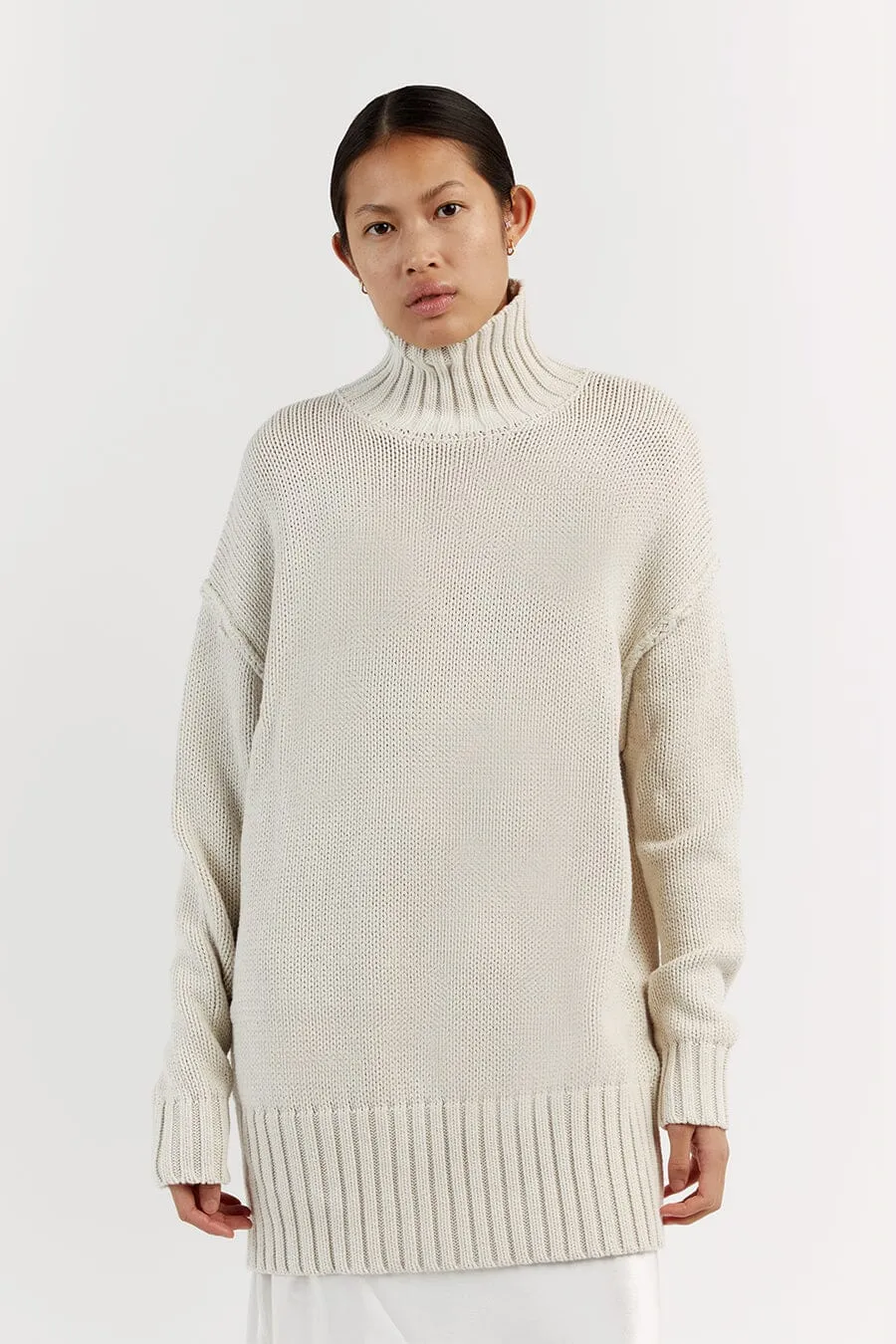 HARLOW STONE KNIT JUMPER