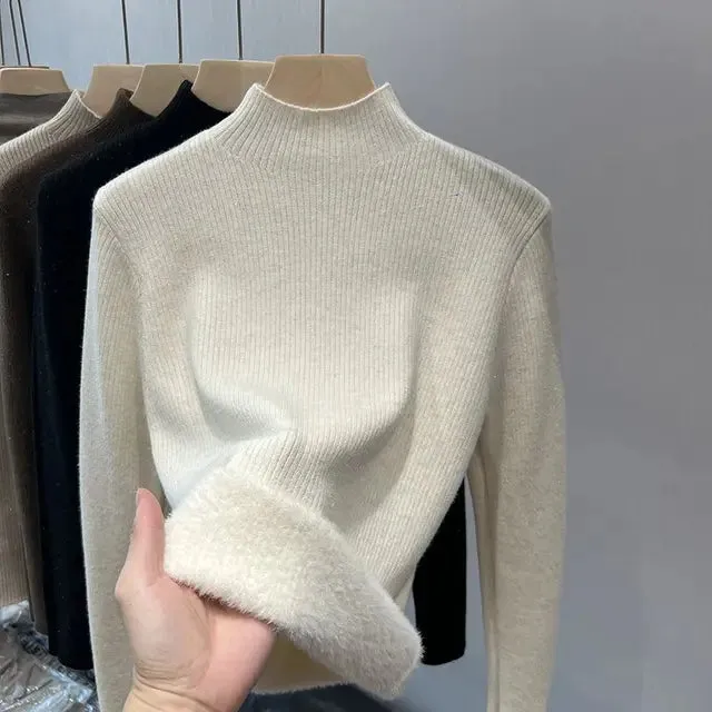 Ivyshape | Cozy Slim-Fi Fleece Sweater