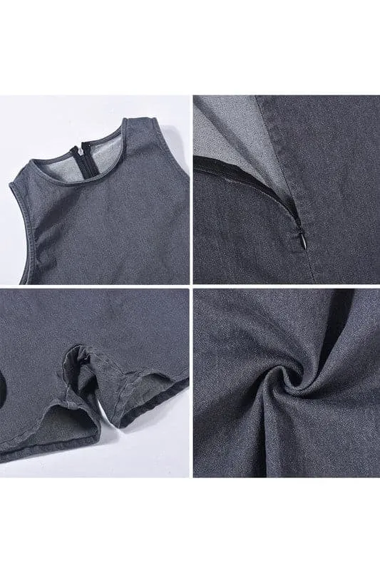 JZ311 Sleeveless Slim Fit Rompers