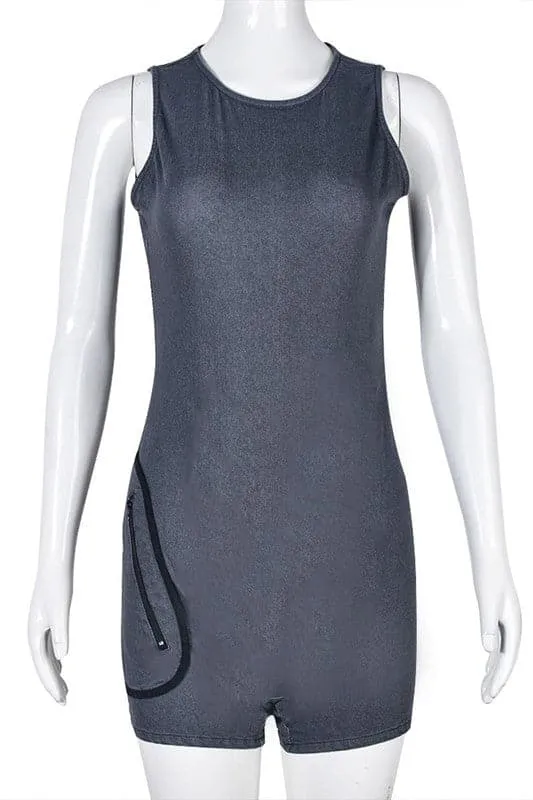 JZ311 Sleeveless Slim Fit Rompers