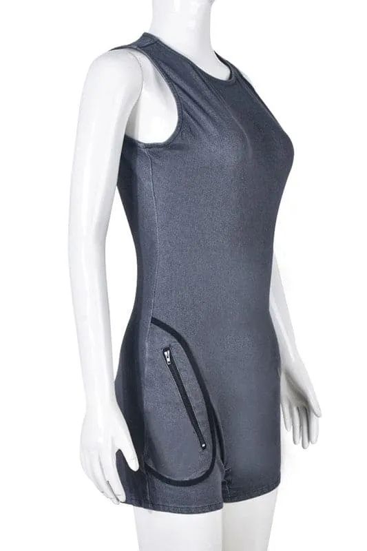 JZ311 Sleeveless Slim Fit Rompers