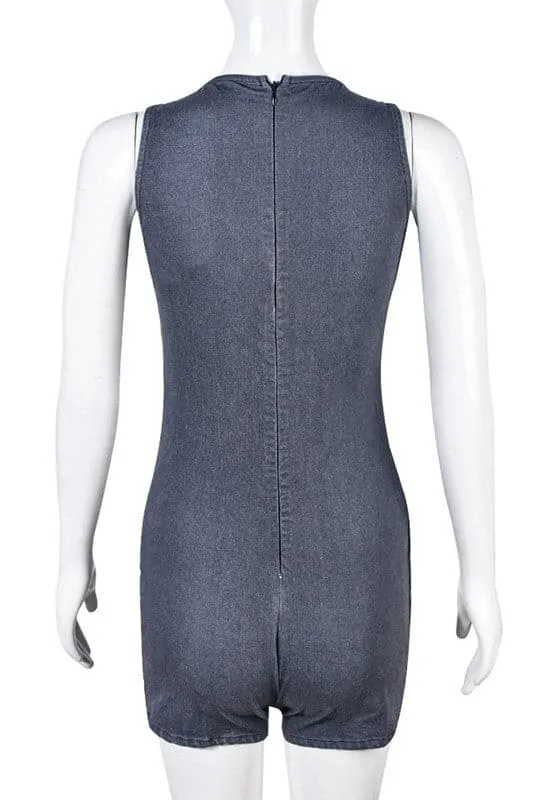 JZ311 Sleeveless Slim Fit Rompers