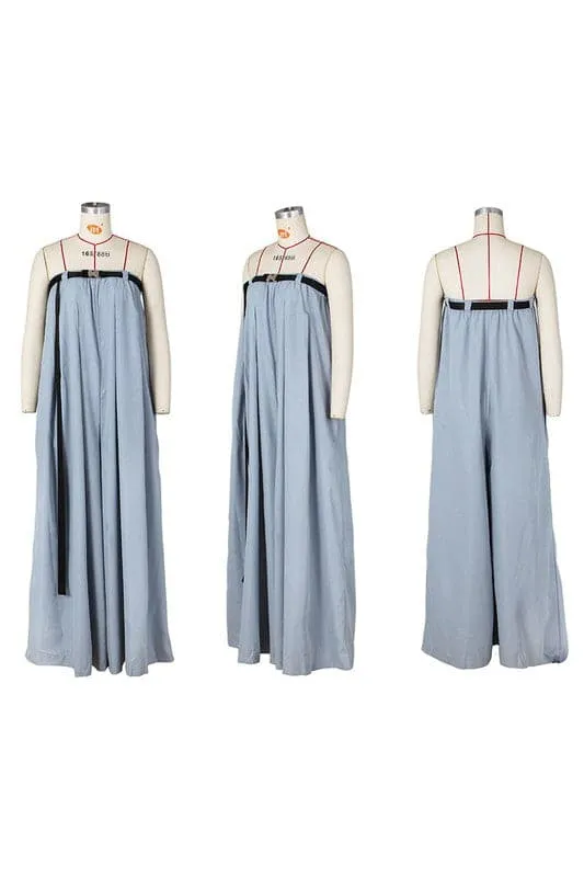JZ415 Strapless Wide Leg Jumpsuits