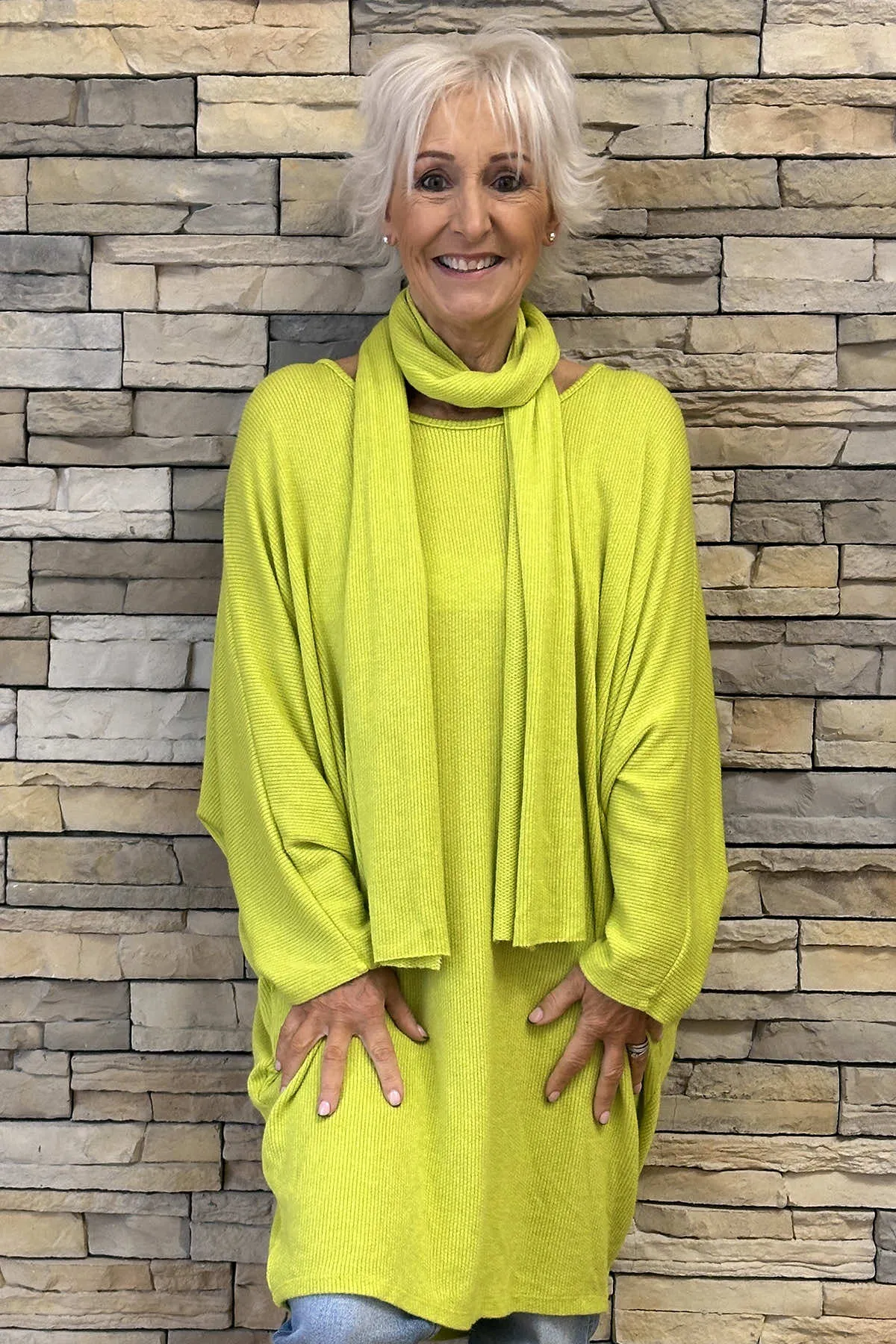 Keoni Scarf Tunic Lime