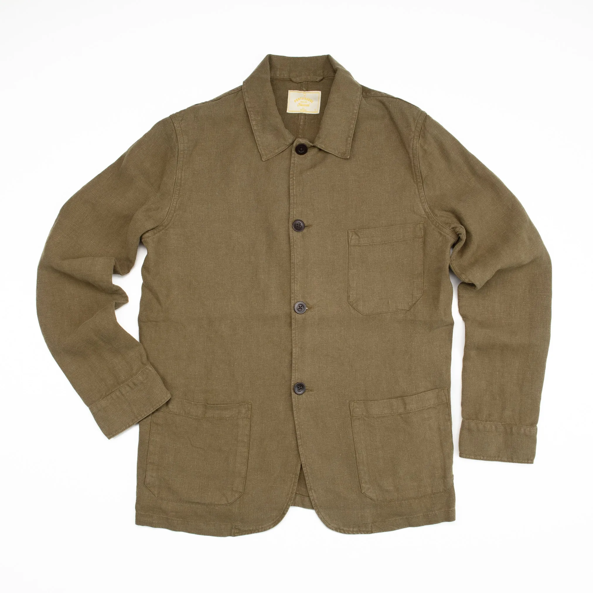 Labura Jacket in Olive Linen