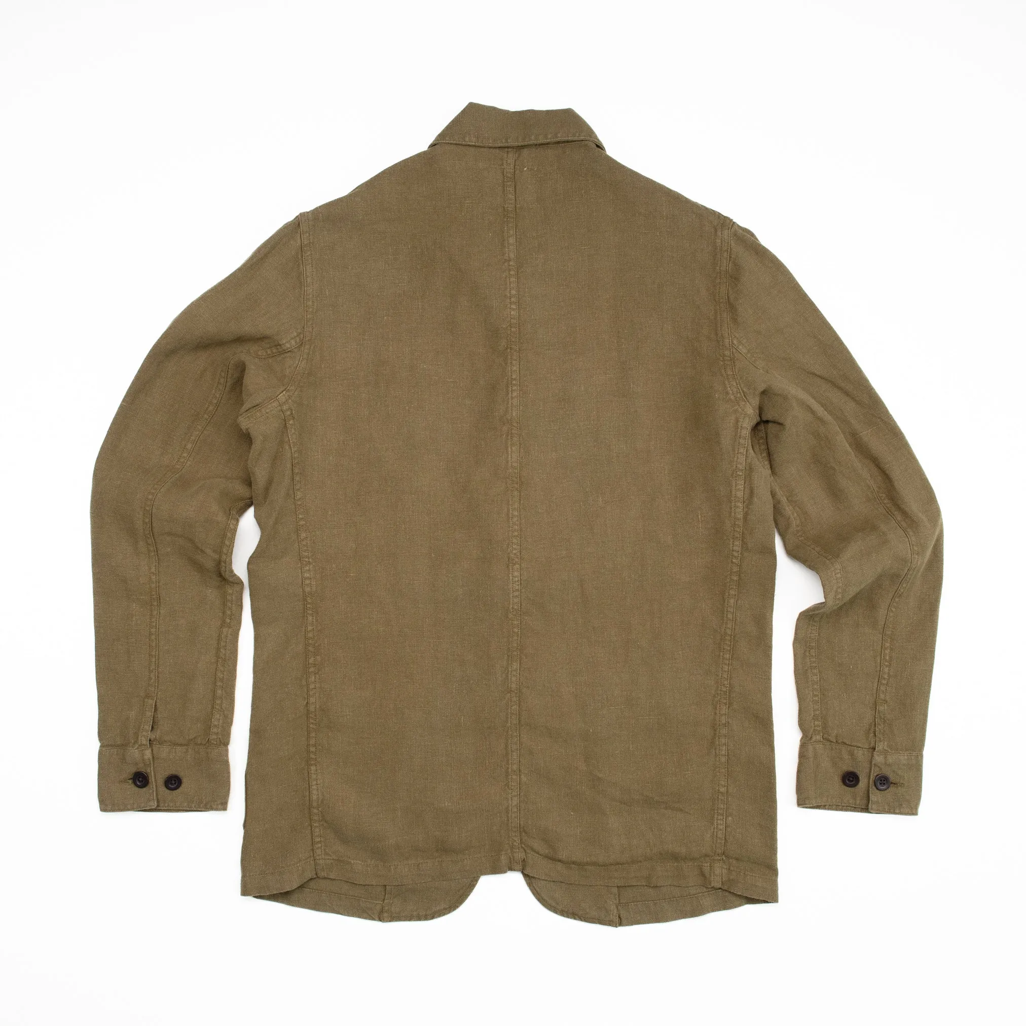 Labura Jacket in Olive Linen