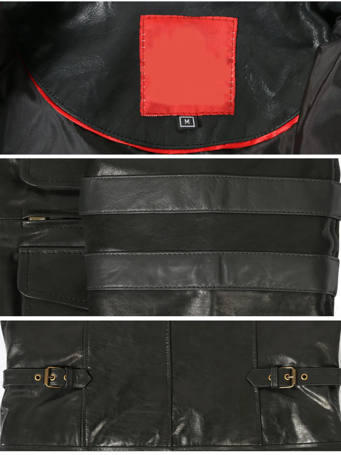Leather Jackets Hub Mens Genuine Lambskin Leather Jacket (Black, Regal Jacket) - 1701049
