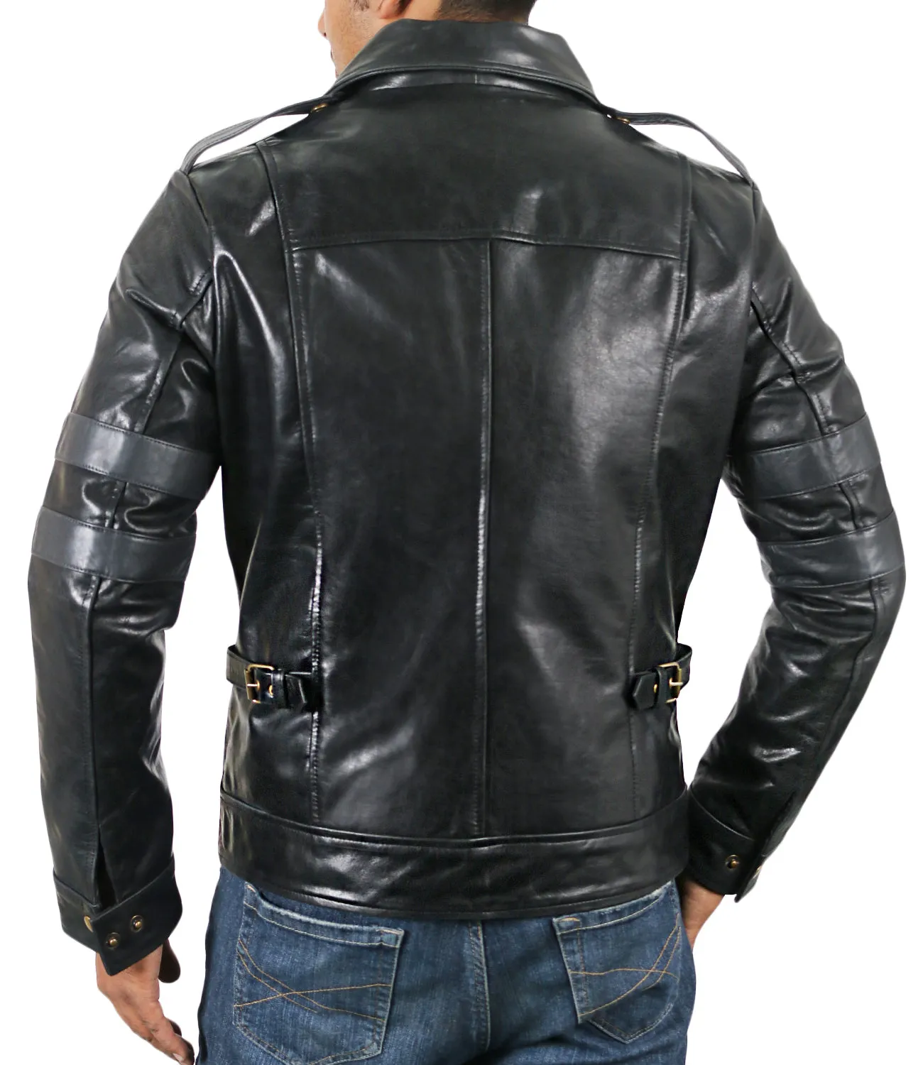 Leather Jackets Hub Mens Genuine Lambskin Leather Jacket (Black, Regal Jacket) - 1701049