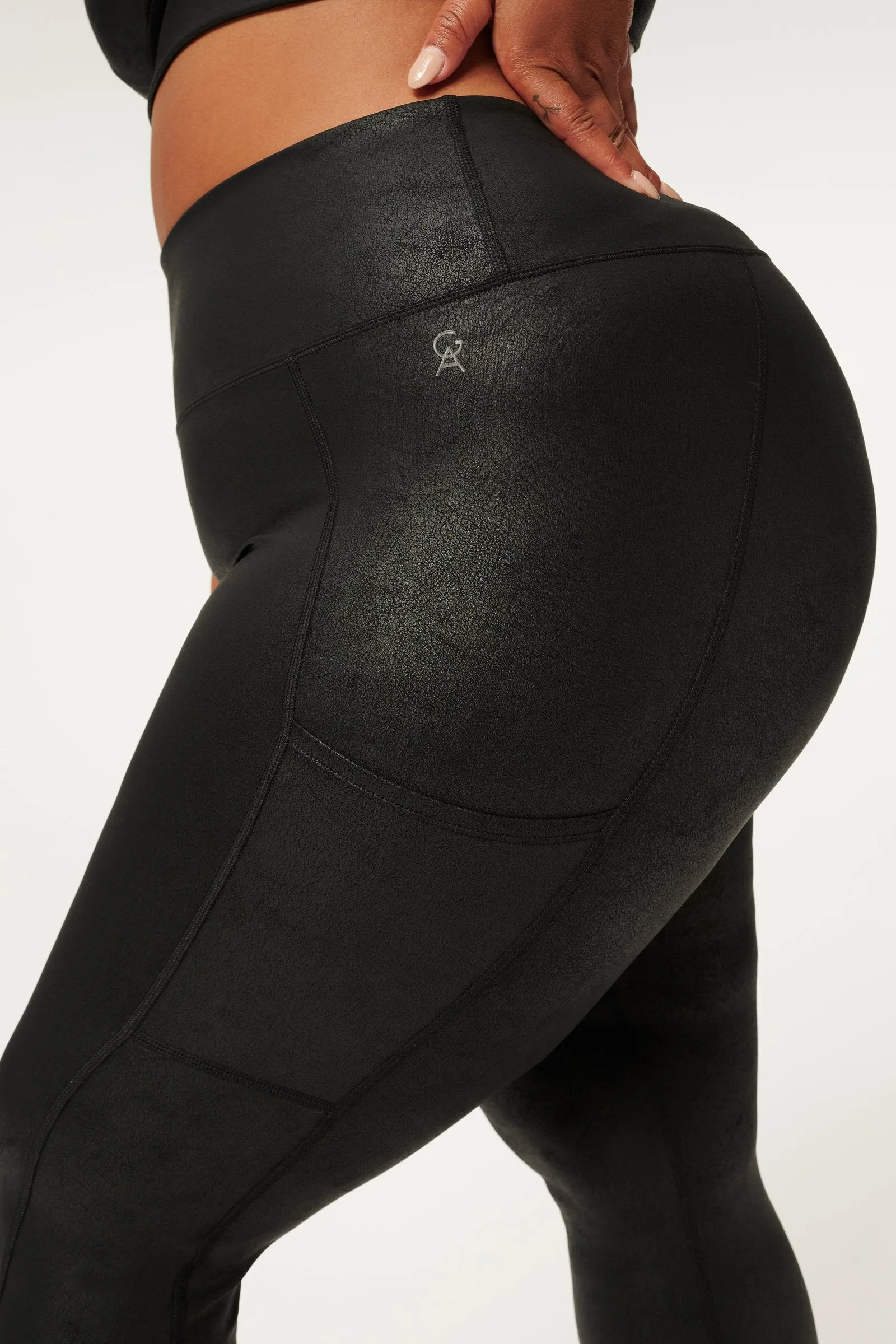 Leatherette Core Power Leggings