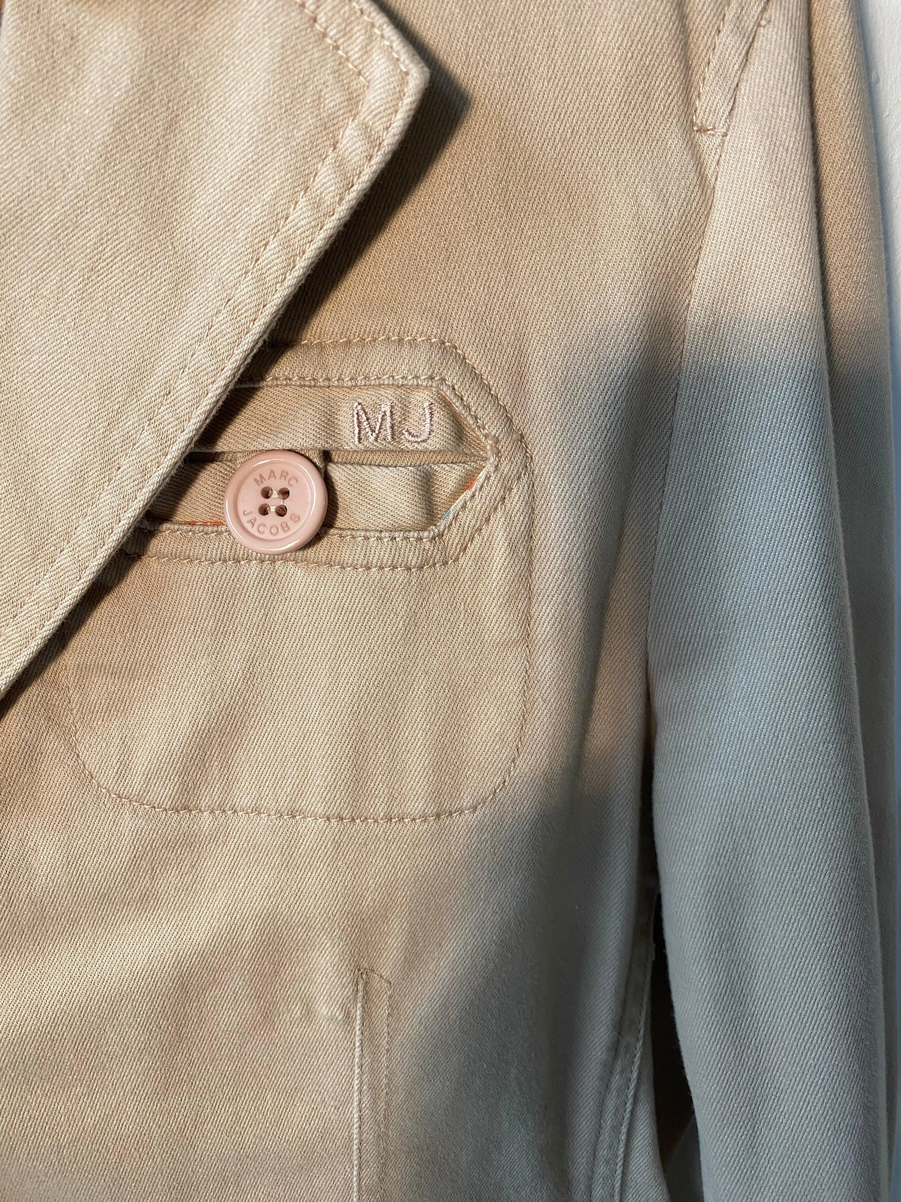Marc Jacobs Designer Jacket Cotton Taupe Size 12