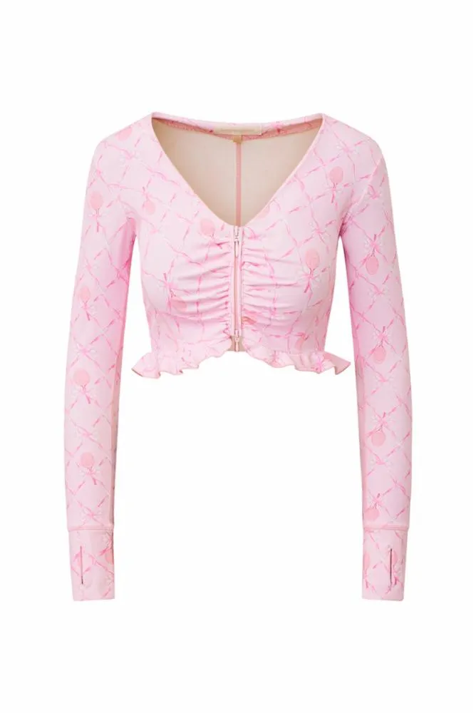Medway Zip-Up Active Jacket - Candy Lipstick [LoveShackFancy]
