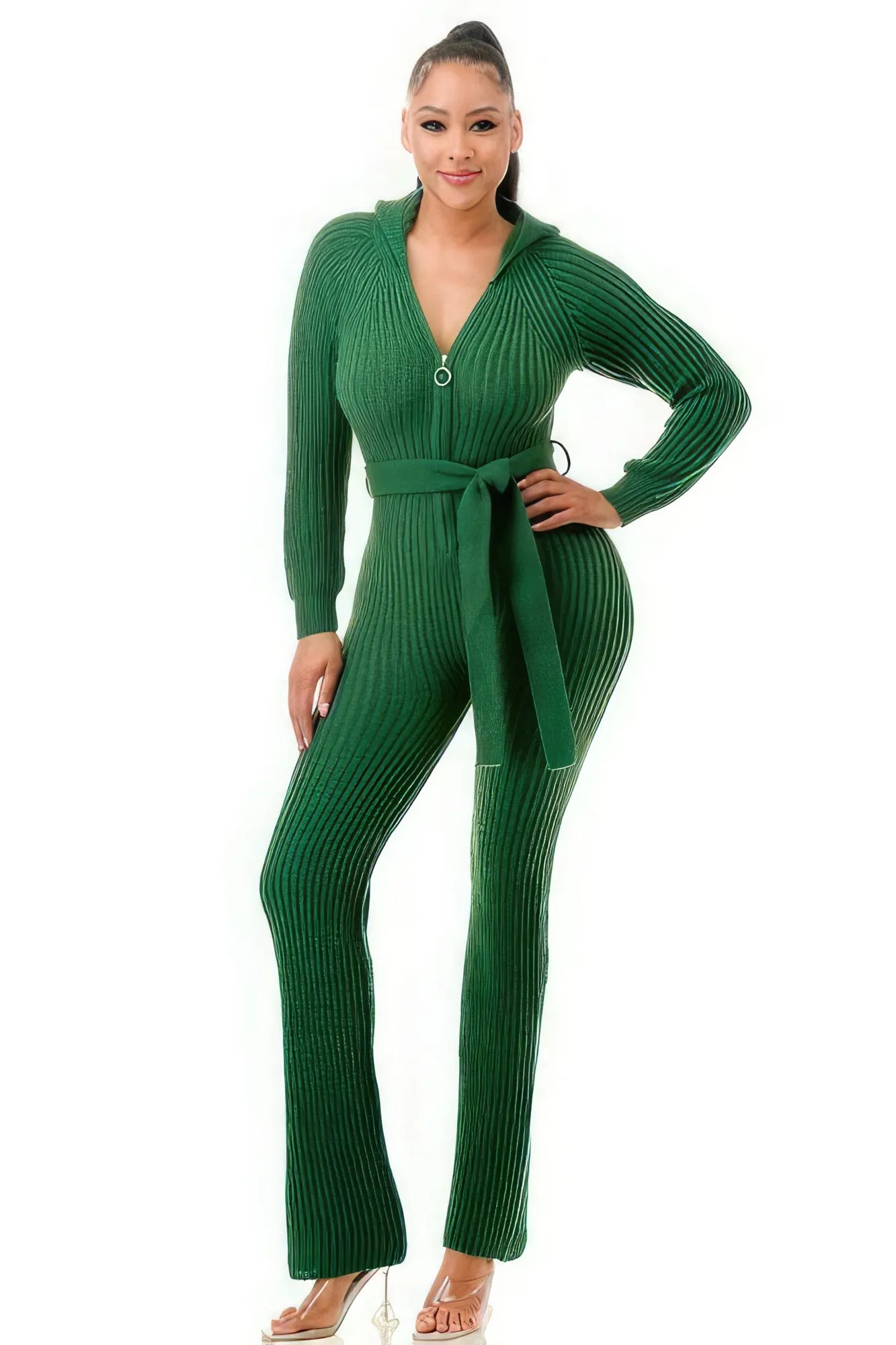 Monroe Hooded Sweater Jumpsuit