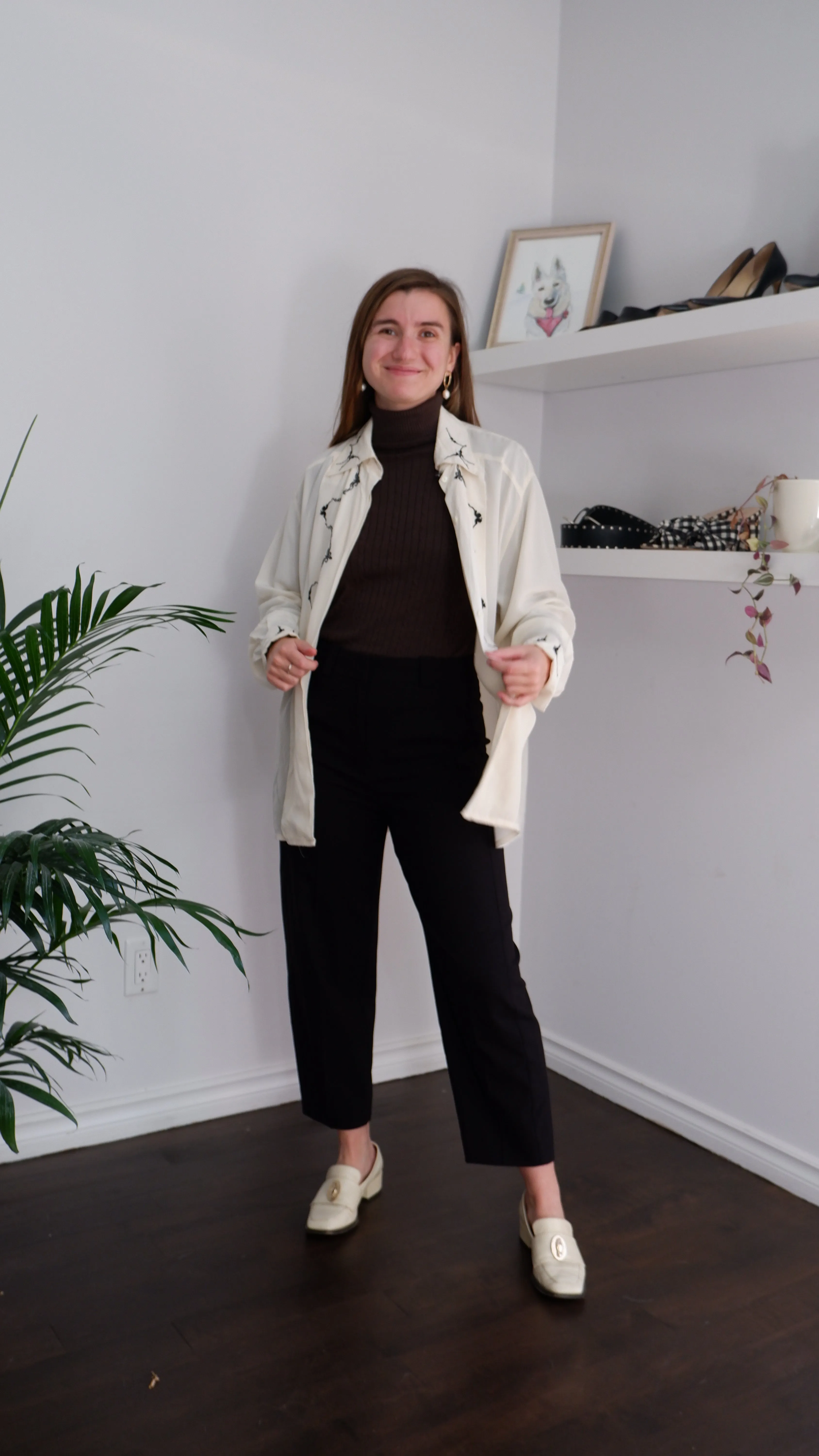 Olive Silk & Cotton Cableknit Turtleneck - S