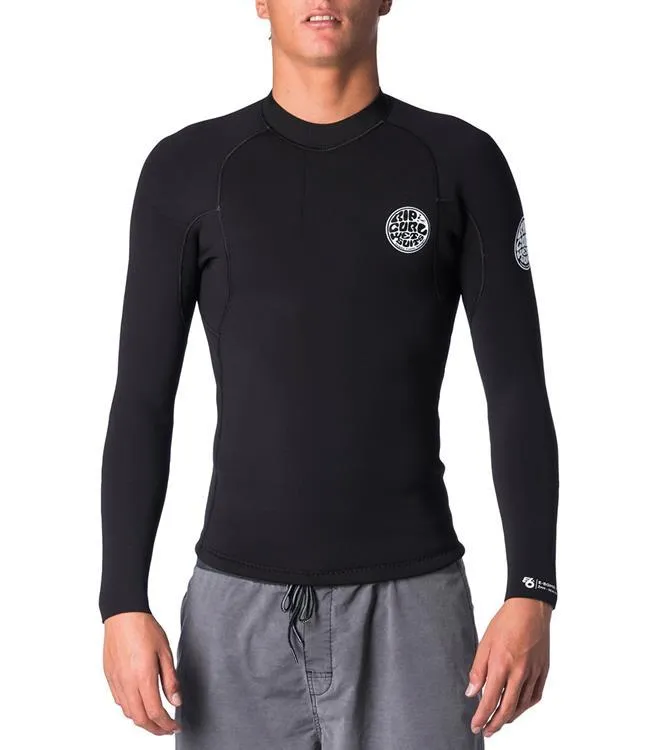 Ripcurl E-Bomb Mens 1.5mm Heater Top (2019) - Black