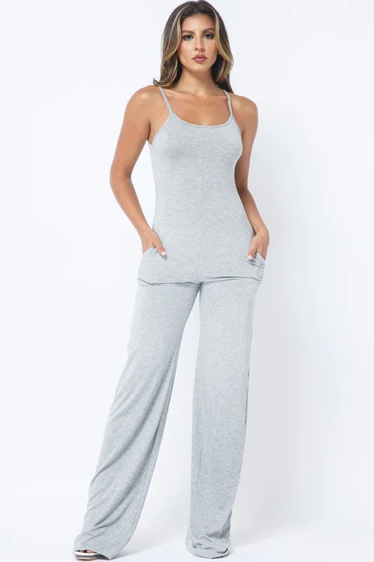 SPAGHETTI STRAP JUMPSUIT