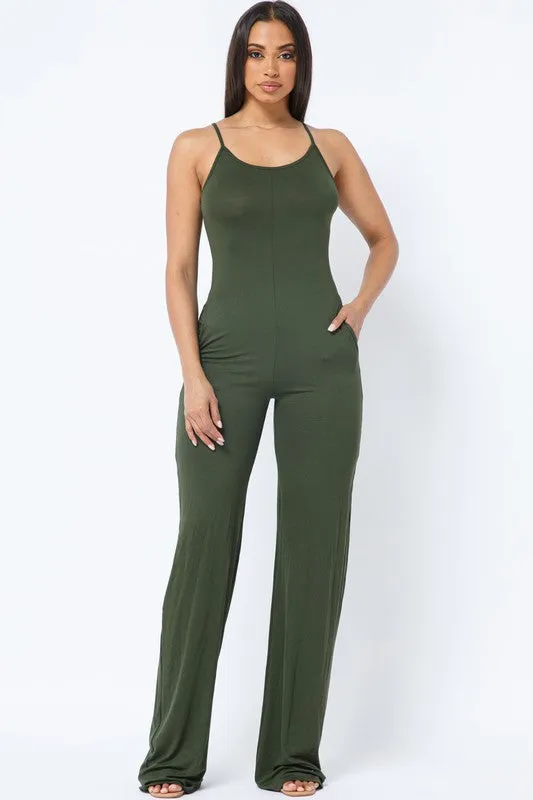 SPAGHETTI STRAP JUMPSUIT