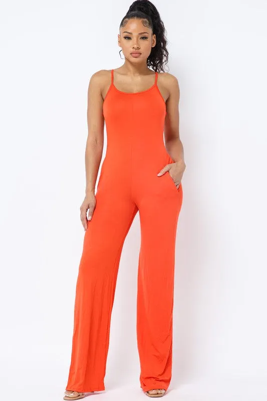 SPAGHETTI STRAP JUMPSUIT