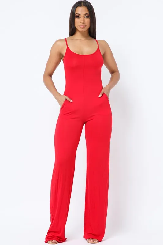 SPAGHETTI STRAP JUMPSUIT