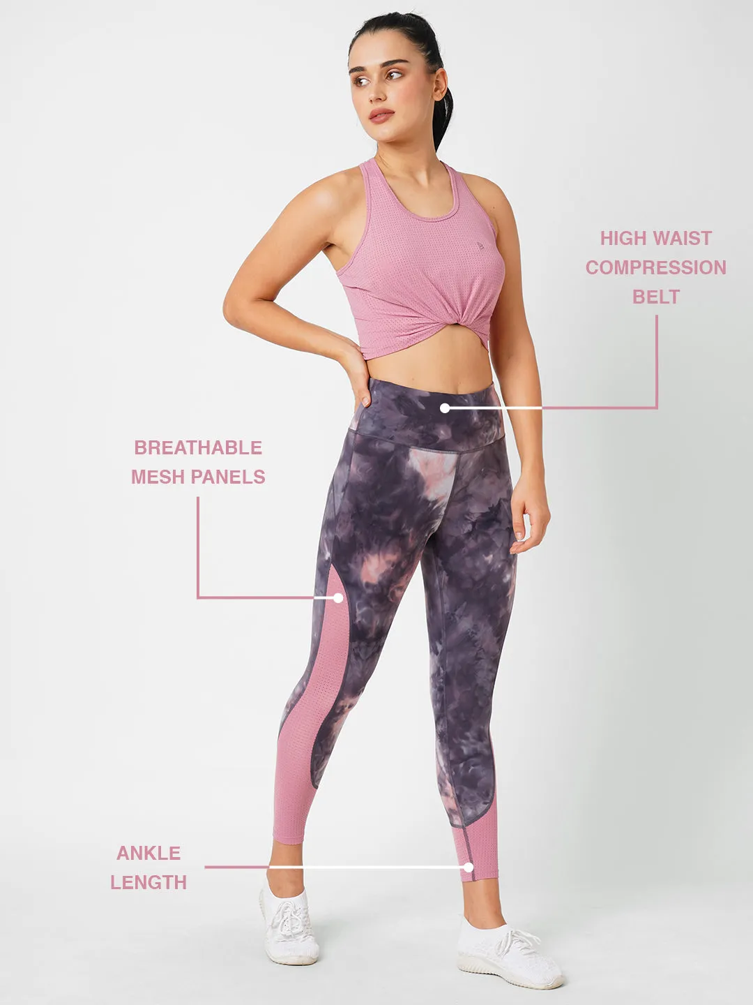 Sweet Pink Tie-dye High Rise Leggings