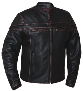 The "Jax" Weathered Brown Leather Motorcycle Jacket