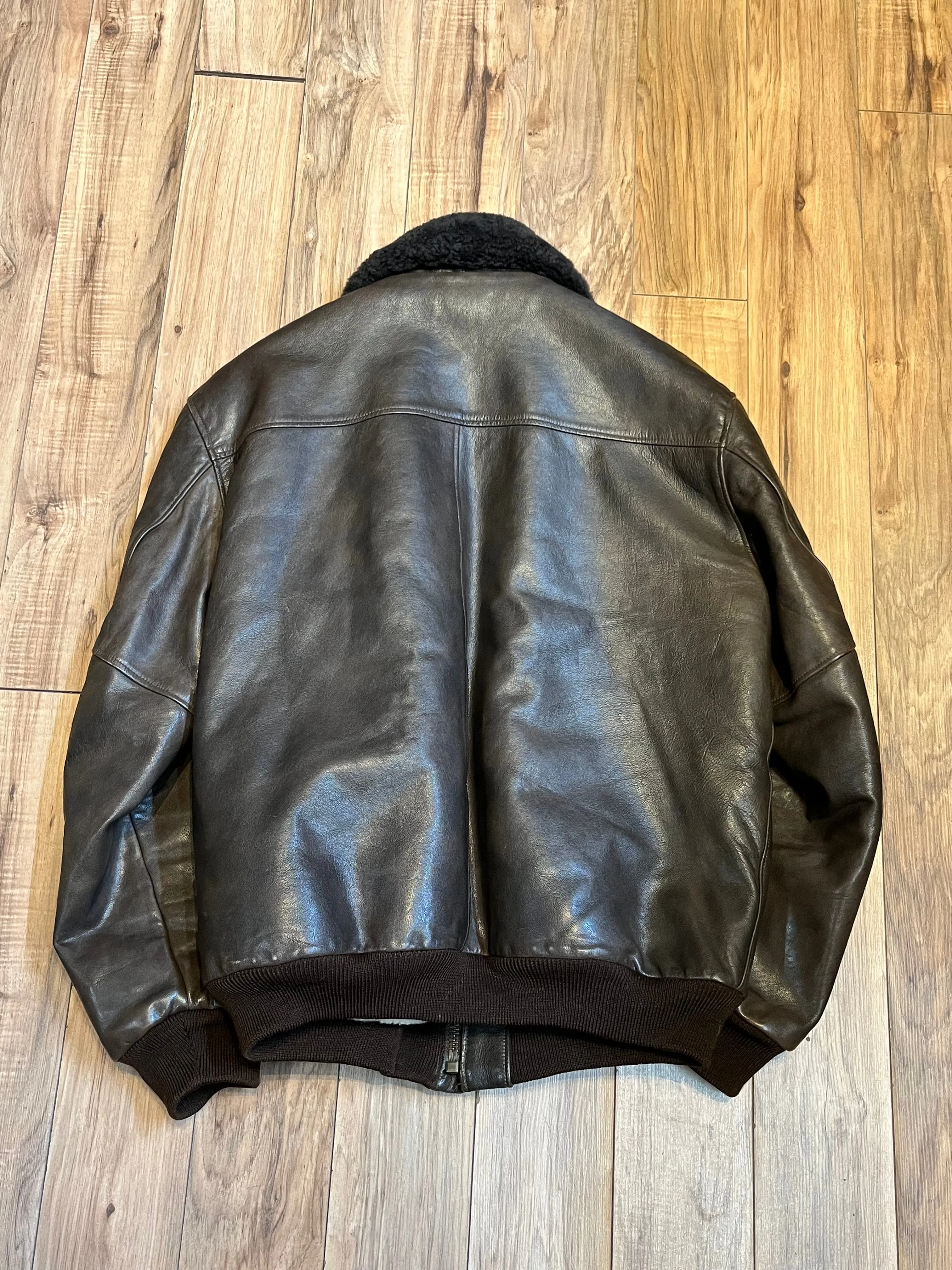 Vintage 80’s Flying Tiger LL Bean Brown Leather Retro Flight Jacket, Made in USA, Size LargeSOLD