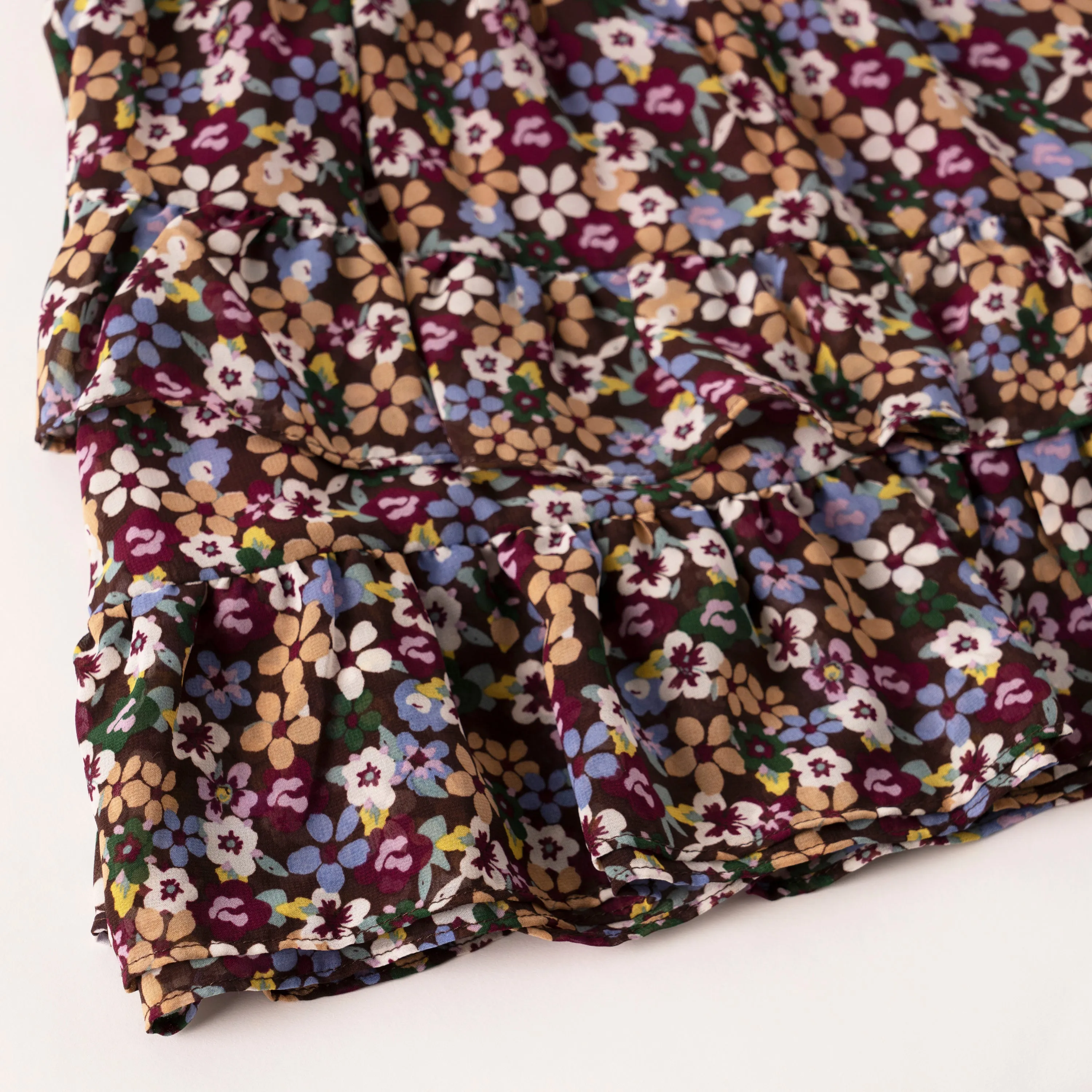Winter Floral Asymmetrical Skirt