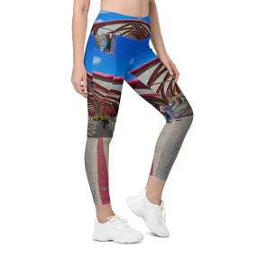 Women's Leggings with Pockets - Calgary Peace Bridge